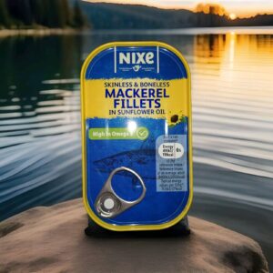 10x Tins🍒MACKEREL FILLET In Sunflower Oil High In Omega 3🍒125gX 10=1250g Nixe